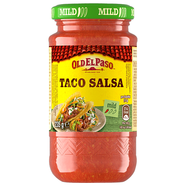 ein Glas Old El Paso Taco Salsa mild, 235 g